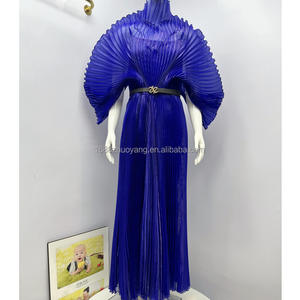 Miyake nuovo Design plissettato abiti <span class=keywords><strong>da</strong></span> <span class=keywords><strong>sera</strong></span> <span class=keywords><strong>da</strong></span> donna Casual taglie forti ragazze Sexy abiti trasparenti in Organza - Product Image 4