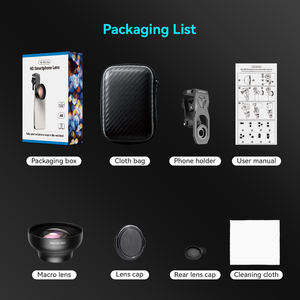 APEXEL 5K เลนส์มาโครหลักสำหรับ iPhone 17 <span class=keywords><strong>16</strong></span> 15 14และโทรศัพท์แอนดรอยด์ตัวยึดเลนส์กล้องมือถือระยะถ่ายภาพได้ไกล - Product Image 6