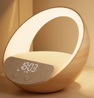 2026 nouvel an excellents cadeaux conception multifonction chargeur sans fil chevet rvb lampe de table avec réveil et haut-parleur de musique