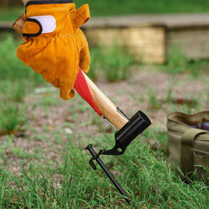 Marteau de tente de camping extérieur en métal noir avec tire-clou pour bâche et usage de survie - Product Image 5