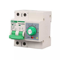 Timer Tombol Tipe C45 QJC QJDS-32 2p-32a-5-6h 32A Sakelar Pengatur Waktu Daya Tinggi 230V Bertenaga Steker Bahan PVC 50/60Hz