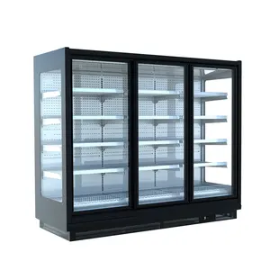 슈퍼마켓 효율적인 냉각 상업용 디스플레이 쇼케이스 이중 온도 멀티데크 캐비닛 냉장고