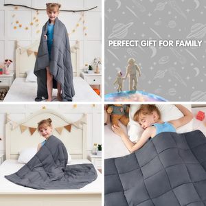 Couverture lestée rafraîchissante, couverture lestée douce et lourde en minky pour le sommeil, couverture lavable avec billes de verre - Product Image 5
