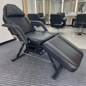 <span class=keywords><strong>Table</strong></span> de <span class=keywords><strong>massage</strong></span> manuelle multifonctionnelle portable et confortable en PU et acier inoxydable pour tatouage, cils, beauté, pliable et réglable, SPA - Product Image 5