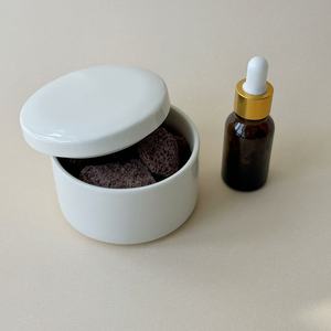 Modern Minimalist Glossy Ceramic Lava Stone Diffuser Natural Volcanic Rock Fireless Aromatherapy <strong>Small</strong> Decorative Ornament - Product Image 4