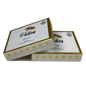 Custom small child proof resistant raw rolling roller ball bottle packaging pre roll paper 5 cigarette cigar box for slim