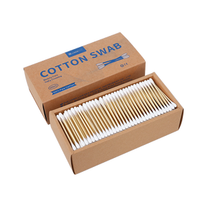 Cotons-tiges originaux Q Tips 500 pièces/boîte, bâtonnets en bambou, cotons-tiges avec boîte en papier kraft - Product Image 3