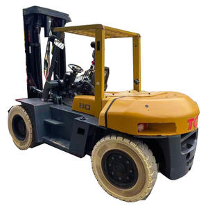 Carretilla elevadora diésel grande TCM 8T 3M de gran tonelaje, maquinaria de construcción de alto rendimiento para industrias minoristas fabricadas en Japón - Product Image 1