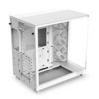 Computer Case H6 FLOW RGB WHITE with RGB FAN Middle Tower Case Gaming Computer Cases Gaming PC