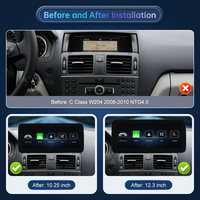 Écran d'Affichage Multimédia 1920*720 Linux CarPlay Sans Fil Android Auto pour Mercedes-Benz Classe C W204 S204 2008-2010 NTG4.0