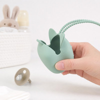 Étui à sucette pour bébé facile à nettoyer, porte-sucette en silicone, conteneur de rangement portable pour sac à couches, poussette