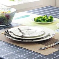 Assiettes à dîner en porcelaine fine imprimées sur mesure, assiettes à tapas, pâtisseries et salades à motif peint à l'encre pour événements festifs
