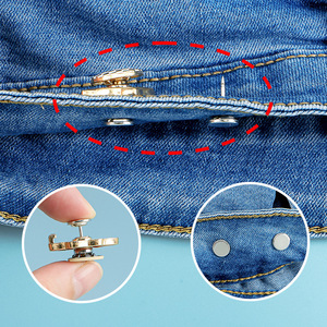 Rebacca Kitten Waist <b>Snap</b> Gold Mesh Cat Head <b>Fastener</b> Adjustable Button For Pants Buckles Durable - Product Image 1
