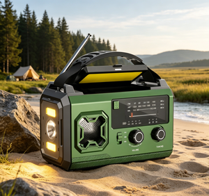 <span class=keywords><strong>Radio</strong></span> di Emergenza <span class=keywords><strong>Portatile</strong></span> AM/FM/WB da 20000mAh Alimentata via <span class=keywords><strong>USB</strong></span> <span class=keywords><strong>con</strong></span> Uscita 10-30W e Torcia ad Alta Luminosità - Product Image 1