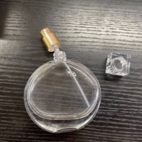 Flacon pulvérisateur de parfum en verre rond plat de 30 ml, 50 ml, 100 ml, rechargeable, atomiseur à fine brume, emballage cosmétique de luxe