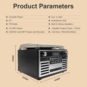 Nouveau design de lecteur de disques vinyles, tourne-disque, lecteur de CD, <span class=keywords><strong>enregistreur</strong></span> à vendre - Product Image 6