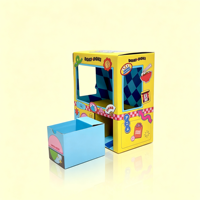 Boîte Gacha Gacha en carton pliable DIY pour enfants, distributeur de capsules, jouet de loterie pour fête, boîte cadeau personnalisée