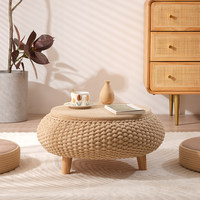 Petite table basse minimaliste pour baie vitrée, empilable, mobile, style tatami, avec rangement, pour balcon, salon, mobilier de maison