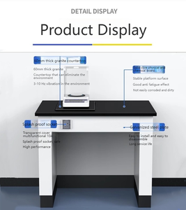 Mobilier de laboratoire <span class=keywords><strong>Table</strong></span> de laboratoire antivibratoire en acier avec douille - Product Image 4