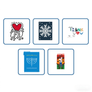 2025LOVE 2024 ขอบคุณ ชุดสติกเกอร์ไปรษณีย์สหรัฐฯ ลายทางการแพทย์ใหม่ 5 แผ่น จำนวน 100 ชิ้น เหมาะสำหรับตกแต่ง - Product Image 1