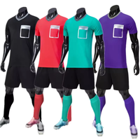 Tenues d'arbitre de football personnalisées, maillot d'arbitre respirant, chemise d'arbitre de football, ensemble de maillot d'arbitre de football