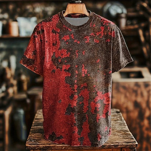 Men's for Pattern Sublimation Printed Short Sleeve T-<b>Shirt</b> Regular Fit Breathable <b>100</b>% <b>Polyester</b> Knitted Summer Casual Wear - Product Image 1