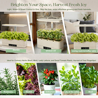 Jardín Inteligente Interior, Color Blanco Marfil, 4 Macetas, Hidropónico/Híbrido, 24W, Altura Ajustable, Temporizador, Regulador de Intensidad, CE ETL, Fabricante Mayorista
