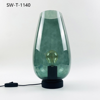 Lampe de table en verre de style moderne nordique pour chambre d'hôtel, éclairage domestique, lampe de table décorative en verre