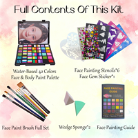 Nouvelle Arrivée XD Professional, Palette de Peinture pour le Visage et le Corps, 42 Couleurs Minérales, Certifiée CE, Non Toxique, Kit pour Usage Intensif, Fête d'Halloween