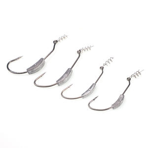 SUPERIORFISHING ตะขอไร้วัชพืชจิ๊กหัวตะกั่วฤดูใบไม้ผลิหนอนตะขอถ่วงน้ําหนักท้องสกรูล็อคตะขอโลหะตกปลาล่อ JYD22 - Product Image 5