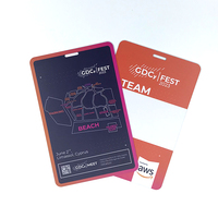 Badges d'événement personnalisés NFC avec puce RFID intelligente, perforés, carte d'identité VIP avec cordon