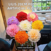 Bunga Peony Sutra Buatan Tangan Berkualitas Tinggi 20cm Ramah Lingkungan Dekorasi Pernikahan Pajangan Rumah Pesta