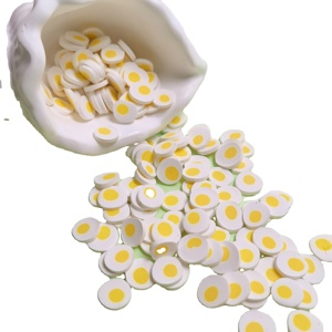 Rebanadas de Arcilla Polimérica con Temática de Fiesta de Pascua, 500g/Bolsa, Rebanadas Realistas de Huevo Frito, Chispas de Arcilla Suave para Decoración de Uñas DIY - Product Image 1