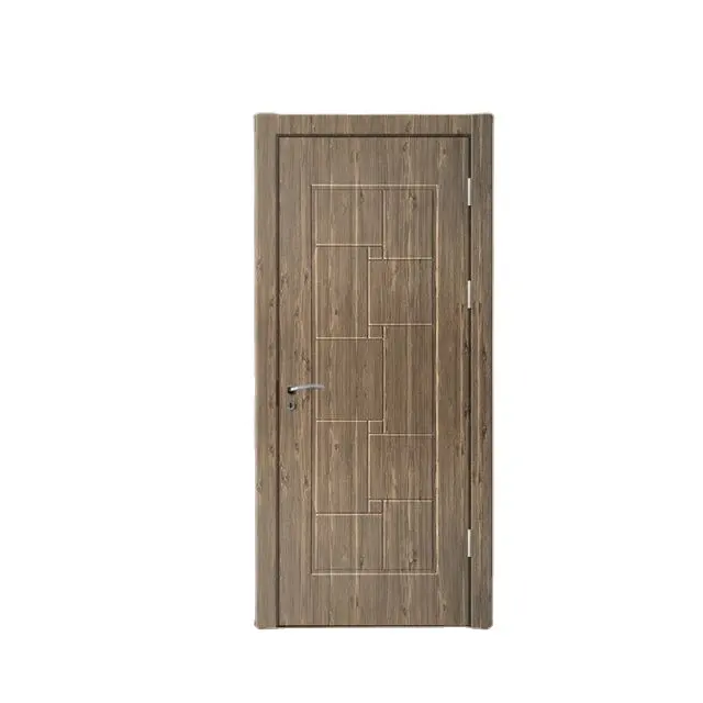 ประตู PVC ราคาถูกผิว WPC ภายในพร้อมแผงโฟม PU ฉนวนกันเสียงประตู
