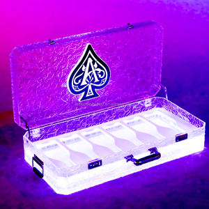 Étui de présentation de bouteilles de liqueur à 3 bouteilles avec éclairage LED et télécommande, logo personnalisé, design de couleur personnalisé, style américain, publicité - Product Image 2