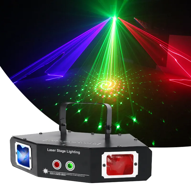 4 Ống Kính Đảng Chùm Tia Laser Ánh Sáng Giá Rẻ Dj Âm Thanh Kích Hoạt Sân Khấu Giáng Sinh Disco Lights Wedding Club Dj Trang Trí Chiếu Sáng