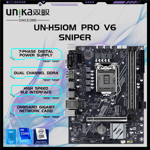 Tarjeta Madre UNIKA UN-<span class=keywords><strong>H510M</strong></span> <span class=keywords><strong>PRO</strong></span> V6 SNIPER Nueva, LGA1200, Compatible con CPUs <span class=keywords><strong>Intel</strong></span> de 10.ª/11.ª Generación, Precio de Fábrica, Excelente Calidad - Product Image 2