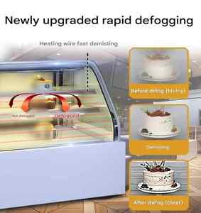 1.8m armoire de boulangerie à température unique double porte refroidissement par air refroidisseur de pâtisserie et vitrine de crème glacée congélateur vitrine de gâteau - Product Image 2