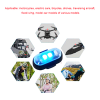 Nouveaux feux d'avertissement clignotants led rvb avec télécommande étanche charge usb pour la navigation nocturne extérieure, éclairage de drone d'avion