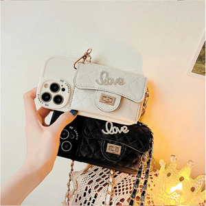 Ốp điện thoại chống sốc có dây đeo chéo bằng da, khóa cài đính đá LOVE dành cho iPhone 17 Promax 15 <span class=keywords><strong>Plus</strong></span> 12 13 11 16 - Product Image 5