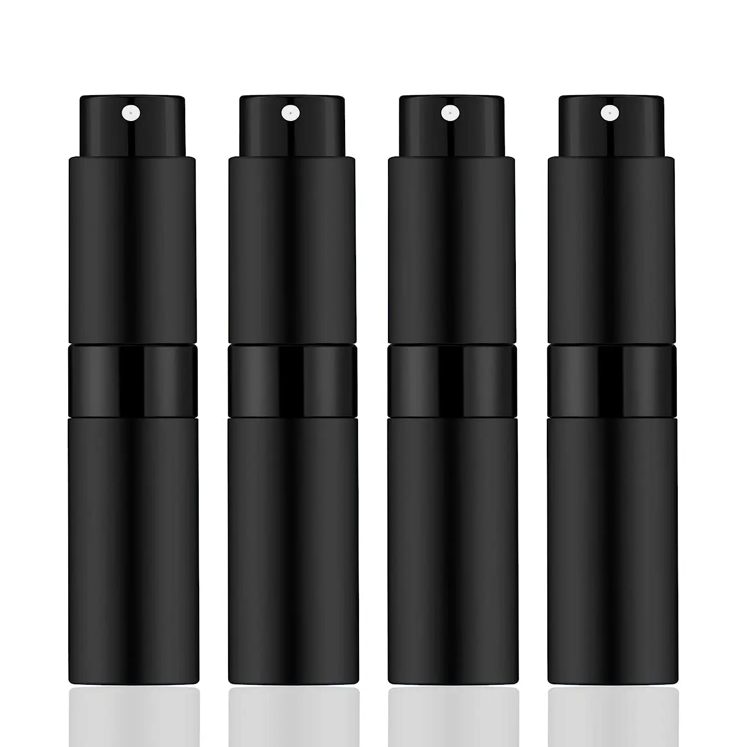 MUB 2023 Popular Frosted Black 10ml ABS material Mini Cologne Empty Travel Perfume Atomize Refillable Bottle for traveling