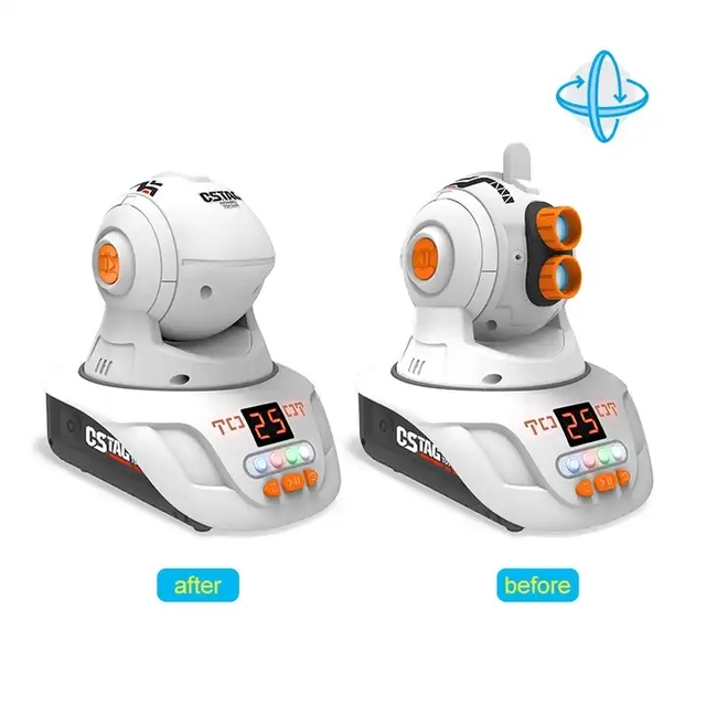 Infrared Sounds Battery Powered Plastic 2-Player Vibrate Laser Guns Toys Set with Projection Tags Fighting Games
