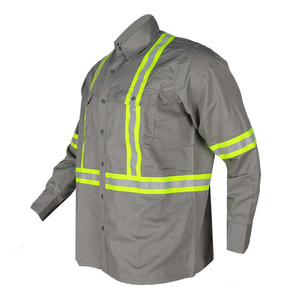 Alta visibilidad ANSI Clase 2 Impermeable Logotipo personalizado Nylon Algodón FRC Resistente al fuego FR Soldador Camisas DE TRABAJO ignífugas - Product Image 2