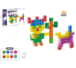 <span class=keywords><strong>108Pcs</strong></span> Xây Dựng Từ Khối Thiết Lập Từ Khối Trong Trong Suốt Và Đầy Màu Sắc Nhà Máy Bán Buôn Cho Trẻ Em Của Quà Tặng - Product Image 1