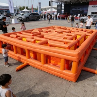 Labyrinthe gonflable interactif en PVC personnalisable de haute qualité pour les événements dans les centres commerciaux