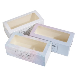 Colorful custom printed paper box with PVC window art paper box with transparent window