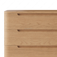 Commode et buffet de rangement modernes FERLY en bois massif de chêne, faits à la main et personnalisés, avec 9 tiroirs