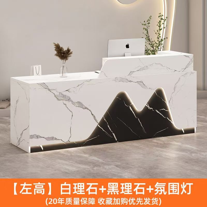 White marble, black marble [left high], ambient lighting included.