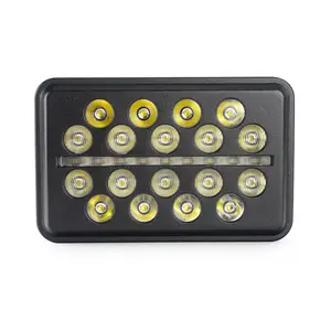 Hình Chữ Nhật 4 "X 6" 1 1/4 "Đèn Xe Máy Đèn Pha LED Phía Trước Đèn Pha H4 Ổ Cắm HI/Low Beam Đèn Pha Xe Máy