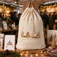 Sac fourre-tout pliable en toile de taille moyenne avec cordon de serrage, réutilisable, écologique, motif lettres, personnalisable, pour cadeaux de fête, livres d'art et rangement